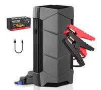 Jump Starter Power Pack, 1500A Peak 12V Car Battery Booster Jump Starter Portable Car Starter Power Pack for Up to 6.0L Petrol & 4.0L Diesel Engines with Jump Leads Quick Charge LED Flashlight