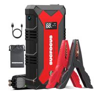 Jump Starter Power Pack, 4000A Car Battery Booster Jump Starter for 12V Vehicles and Motorbikes (9.0L Petrol or 8.5L Diesel), Car Jumper Starter Power Bank with Jump Leads, LED Light/USB QC3.0 (Red)