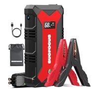 Jump Starter Power Pack, 4000A Car Battery Booster Jump Starter for 12V Vehicles and Motorcycles (9.0L Petrol or 8.5L Diesel), Car Jumper Starter Power Bank with Jump Leads, LED Light/USB QC3.0 (Red)