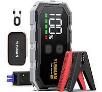 Jump Starter Power Pack, 8000A 12V Battery Pack (All Gas/10.0L Diesel), Safe Jump Box with Display, Car Jump Starter with Extended Smart Jump Cables, Quick Charge 3.0, LED Light