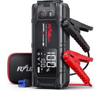 Jump Starter Power Pack, FLYLINKTECH 8000A Peak 26800mAh Car Battery Booster Jump Starter Bank with PD65W Fast Charging for All Gas or 12L Diesel, 12V Battery Jumper with 600 Lumen Light, Jump leads