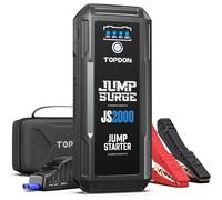 TOPDON Jump Starter JS2000, 2000A/16000mAh Battery Booster Jump Starter Power Pack for Up to 8L Gas/6L Diesel Engines, Portable Jump Starter Power Bank with Jumper Cable/LED Flashlight