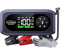 9-in-1Jump Starter Power Pack 4500A with 150PSI Air Compressor, YaberAuto Car Battery Booster Jump Starter for 9L Gas/8L Diesel, Car Starter Power Bank with Jump leads, Gloves, Lights