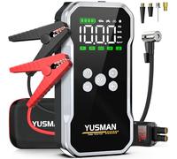 Jump Starter Power Pack with Air Compressor, 6000A 160PSI Portable Car Battery Booster (10.0 Gas/7.0L Diesel), 12V Car Jump Starter Power Bank with Jump Leads, LCD Screen, 2 LED Light