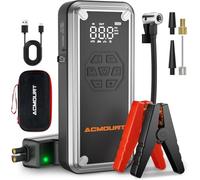 Jump Starter Power Pack with Air Compressor, 7000A 150PSI Car Battery Booster Jump Starter (ALL Gas/12L Diesel Engines),12V Power Bank Jump Box with Large Digital Display, Jump Leads