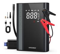 Jump Starter Power Pack with Air Compressor - HYCHIKA 150PSI Car Battery Booster Jump Starter(6L Gas/4L Diesel/Hybrid),12V Portable Car Starter Power Bank with Jump Leads, 1500A, Lights