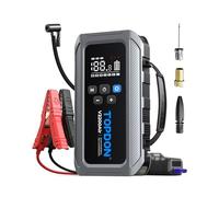 Jump Starter Power Pack with Air Compressor，TOPDON V2200Air Car Battery Booster Pack Car Jump Starter Power Bank with Jump Leads, LCD Screen, 4 Mode Emergency Lights