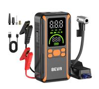 Jump Starter Power Pack with Air Compressor with Smart Safety Clamps | 12V Car Battery Booster, LCD Display, 150 PSI Tyre Inflator, 1000A, 6L P/4.5L D, Emergency Light, Preset Tyre Inflator