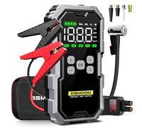Jump Starter with Air Compressor, 6000A Jump Starter Battery Pack (All Gas/10L Diesel), 150PSI 12V Jump Box Car Battery Jumper Starter Portable with Type-C Quick Charge and LED Lights