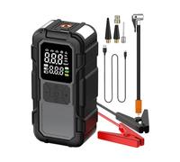 Jump Starter with Air Compressor - Cold Winter LED Light Power Bank - Dead Car Battery Jump Starter | for Professionals Inflating Tires Drivers Everyday Driving Long Trips Urban Road