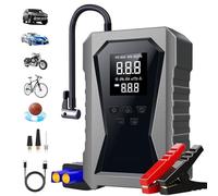 Jump Starter with Air Compressor - Portable Power Bank, Compact Jump Pack | Lithium Battery Jump Starter, Smart Usb Charger - Rv Adventure Gear, Motorcycle Travel Kit, Off-road Vehicle, Travel Tool