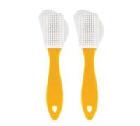 Jump Suede & Nubuck Shoe Brush Multipurpose 2-Pcs Plastic Handle Nubuck Shoe Cleaner Brush for Cleaning Jackets and Shoes