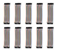 Jump Wire Plastic Male to Female Connecting Cable 10Pcs 2.54mm for Computer Electronics - Durable Insulated Design, Versatile Use for Instruments and Meters