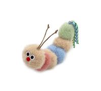 Jumpaws Interactive Natural Catnip Toy, with Rattle, Bite Resistant, for All Ages Indoor Cat, Shape of Caterpillar, Kitten Toy (Large/ 1 Pack/Cat Kicker)