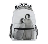 JUMPBEAR Travel Backpack Laptop Slim Waterproof Durable Casual Daypack for Women Men Snow Penguins College Schoolbag