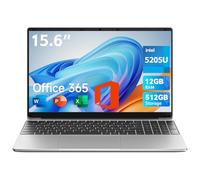 jumper 15.6 inch Laptop with Office 365, 12GB RAM 512GB Storage Notebook, 5205U Processor, HD Display Laptops, Keyboard Film UK, 5000mAh Battery, Suitable for Business and Students