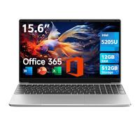jumper 15.6 inch Laptop with Office 365, 12GB RAM 512GB Storage Notebook, HD Display Laptops, Celeron Processor, Keyboard Film UK, 5000mAh Battery, Suitable for Business and Students