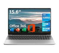 jumper 15.6 inch Laptop with Office 365, 12GB RAM 512GB Storage Notebook, HD Display Laptops, Celeron Processor, Keyboard Film UK, 5000mAh Battery, Suitable for Business and Students