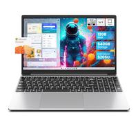 jumper 15.6 inch Laptop with Office 365, 12GB RAM 640GB (512G SSD+128G eMMc) Notebook, 5205U Processor, HD Display Laptops, Keyboard Film UK, 5000mAh Battery, Suitable for Business and Students