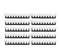 Jumper Block Terminal Strips Insulated TB Barrier Strip Fork Type 10Pcs 25A Black Pure Copper Conductivity PVC Flame Retardant for Household Appliances Factory Workshops (TB-2510)