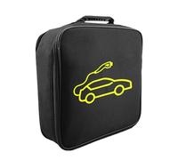 Jumper Cable Bag For EV Electric Vehicles - Automotive Battery Jumper Cables Bag,Waterproof Oxford Cloth Car Tools Storage,Fire Retardant EV Charging Cables Bag, Round & Square