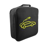 Jumper Cable Carry Bag - Fabric Storage Bag, Round Square , Reinforced Handle Design, High Performance Transport Solution for Electric Vehicle Charging Cables, Hoses and Cabs, A: square flame