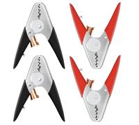 Jumper Cable Clamps Heavy Duty 4 Pcs - Jumper Cable Ends Kit. for Car, Boat, RV, Solar Panels & Electric Fences - Perfect for Car Battery Jump Starting, Charging or Running Applications
