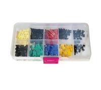 Jumper Cap Kit - 200 pcs Mixed Shorting Links for Terminal Blocks: 2.54 mm and 2.0 mm Pitch, Black/Yellow/Red/Blue/Green, for, HDD, and PC Interface Cards