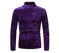 Jumper for Men Velvet Pullover Top Long Sleeve Half Turtleneck Winter Sweater Jumper Winter Shirt Tops Slim Fit Baselayer Soft Classic Sweater Shirts Lightweight Stretch Undershirt Solid Color Tops