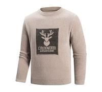 Jumper Men,Jumper For Men Uk,Men's Sweater Coat for Autumn Winter Everyday Casual Knitwear Warmth by Everyday Wear Knitted Overcoat for Modern Style (Khaki, XXL)