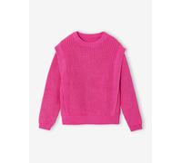 Jumper with Frill Detail On the Shoulders, for Girls peony pink