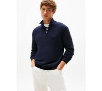 Tommy Hilfiger Essential Cotton 1/4 Zip Mock Mens Sweatshirt - Desert Sky - Desert Sky - M