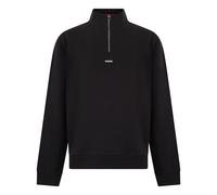 Hugo Durty244 Mens 1/4 Zip Sweatshirt - Black Cotton - Size Large