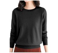 Jumper Women Cute, Autumn Sweaters Women, Jumpers Long Sleeve Knit Tops Ladies Crew Neck Sweaters Casual Loose Fit Pullover Soft and Skin-Friendly Stretch Jumper