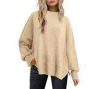 Jumper Women Cute, Winter Sweater for Women UK, Jumpers Long Sleeve Knit Tops Ladies Crew Neck Sweaters Casual Loose Fit Pullover Soft and Skin-Friendly Stretch Jumper