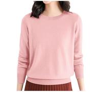 Jumper Women Cute, Women Sweaters for Winter, Jumpers Long Sleeve Knit Tops Ladies Crew Neck Sweaters Casual Loose Fit Pullover Soft and Skin-Friendly Stretch Jumper