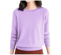 Jumper Women Elegant, Women Jumpers and Sweaters, Jumpers Long Sleeve Knit Tops Ladies Crew Neck Sweaters Casual Loose Fit Pullover Soft and Skin-Friendly Stretch Jumper