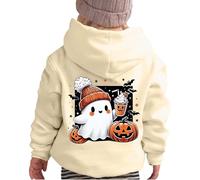 Jumpers For Kids,Girls Hoodie for Everyday Comfort | Cozy Long Sleeve Pullover with Cute Graphic Design for Kids Perfect for School Holidays and Outdoor Play (Beige, 11-12 Years)