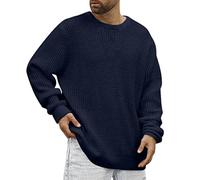 Jumpers for Men Crew Neck Jumper, Knitted Sweater Long Sleeve Winter Warm Lightweight Pullover Classic Knitwear Thick Warm Winter Jumpers Pullover Sweater Tops for Men