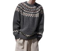 Jumpers for Men, Crew Neck Jumpers for Men Uk Cashmere Knitted Pullover Casual Long Sleeve Sweater Basic Sweatshirt Winter Jumper Sweater for Sports Mens Comfortable Jumper