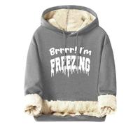 Jumpers For Men Uk Sweatshirt Yes I'M Still Freezing Fleece Mens Thermal Fleece Lined Tops Crewneck Casual Pullover Tops Funny Letter Tees Shirts Baggy Warm Tees Shirts Office 01 Grey M