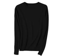 Jumpers for Women Light Sweaters for Women Long Sleeve Crew Neck Lightweight Soft Knitted Pullover Knitted Blouse Ladies Jumpers Deals Daily Essentials Black Boho Christmas Knit Sweater Women