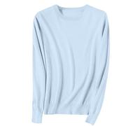 Jumpers for Women Light Sweaters for Women Long Sleeve Crew Neck Lightweight Soft Knitted Pullover Knitted Blouse Ladies Jumpers Deals Daily Essentials Black Boho Christmas Knit Sweater Women
