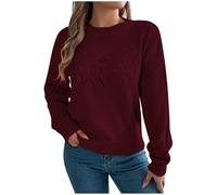 Jumpers for Women UK Cable Knit Jumper Halloween Hollow Crochet Sweaters Lightweight Knitting Sweater Plain Round Neck Long Sleeve Sweatshirts Loose Fit Pullover Top Ladies Knitwear Tunic