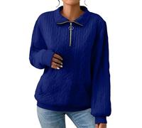 Jumpers For Women Uk Cable Knit Sweater With Lapel Collar Half Zip Long Sleeve Thermal Pullover Lightweight Warm Knit Jumpers Autumn Winter Casual Tops Soft Comfortable Sweater For Going Out