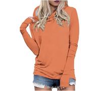 Jumpers for Women UK Casual Long Sleeve Hooded Sweatshirt Fall Winter Solid Color Pullover Soft Lightweight Workout Sweat Shirts Soft Comfort Tunic Tops Outfits