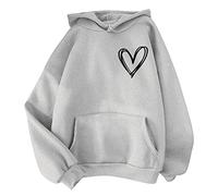 jumpers for women uk clearance white hoodie oversized hoodie Women's Print Long Sleeved Sweatshirt Blouse Pullover Solid Color 3 pound items next day delivery