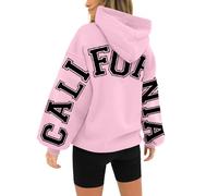 jumpers for women uk,hoodies for women uk,Letter printed ladies hoodie oversized sweatshirt hooded tops clothes sport