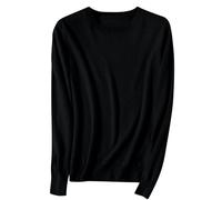 Jumpers for Women UK Knitted Plain Long Sleeve Undershirts Fall Winter Base Layer Tops Regular Fit Elegant Pullover Womens Knitwear Thermal Soft Sweaters Home Underwear Casual Outfit