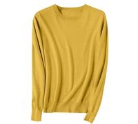 Jumpers for Women UK Knitted Plain Long Sleeve Undershirts Fall Winter Base Layer Tops Regular Fit Elegant Pullover Womens Knitwear Thermal Soft Sweaters Home Underwear Casual Outfit